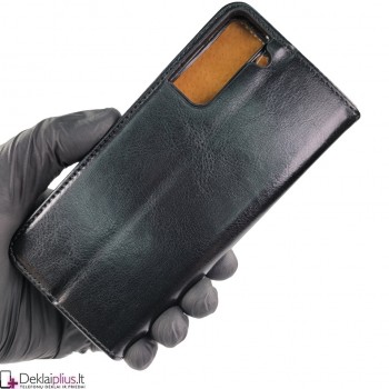 Telone grynos odos dėklas - juodas (Samsung S21 Plus)